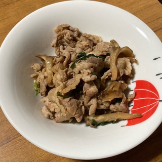 【下味保存OK】豚肉と舞茸の生姜焼き